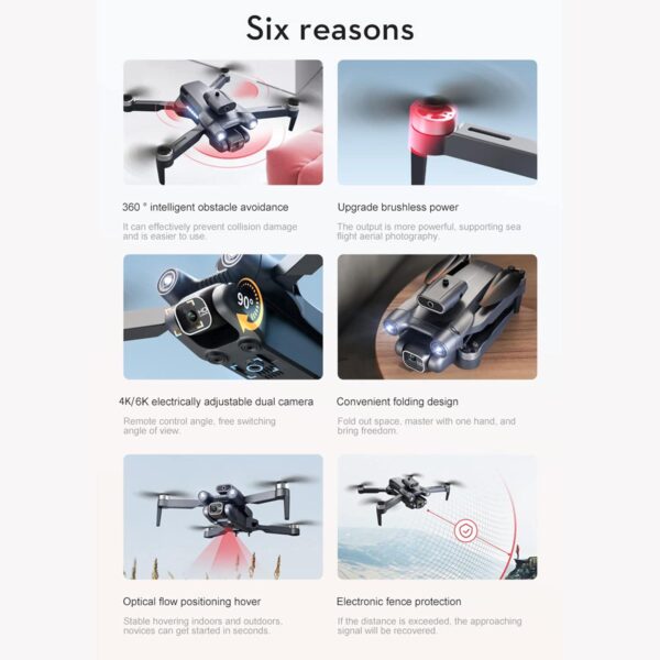 GoolRC Foldable Mini Drone: 4K UHD Camera, Obstacle Avoidance, Dual Cameras, Brushless Motor, 2 Batteries - Image 5