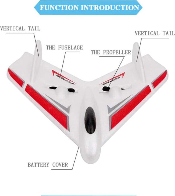 GoolRC FX601 Airplane, 2.4Ghz 2 Channel Remote Control Plane with 3 Batteries, Easy to Fly Aircraft for Beginners Kids and Adults - Image 4