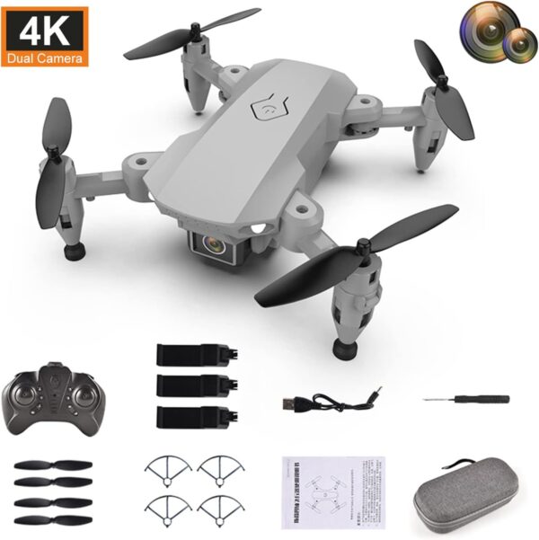 GoolRC L23 Mini Drone with 4K HD Camera for Kids and Adults, FPV Live Video Foldable Quadcopter 3D Flips, Track Flight, Altitude Hold, Headless Mode, Storage Bag 3 Batteries (Grey) - Image 9