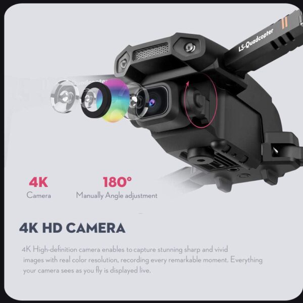 GoolRC LS-XT6 Drone, with Camera 4K Foldable for Beginners and Kids, Quadcopter Voice Gesture Control Carrying Case, Optical Flow Positioning, 360°Flip, Waypoint Fly - Image 4