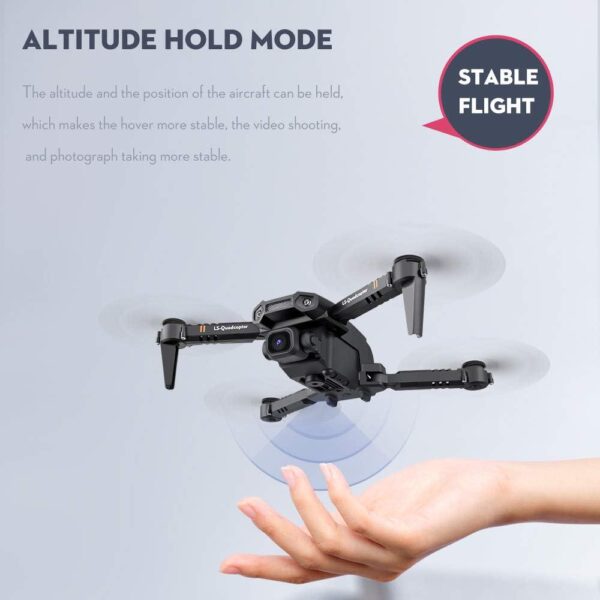 GoolRC LS-XT6 Drone, with Camera 4K Foldable for Beginners and Kids, Quadcopter Voice Gesture Control Carrying Case, Optical Flow Positioning, 360°Flip, Waypoint Fly - Image 6