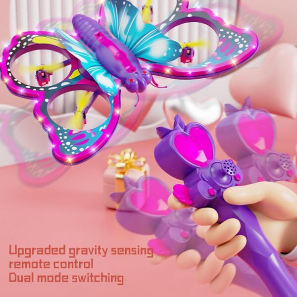 GoolRC Mini Drone for Beginners, 2.4GHz Butterfly Quadcopter with 3D Flip, Gravity Sensing, Headless Mode, Altitude Hold, LED Light, 2 Batteries, Ideal Gift Boys and Girls - Image 4