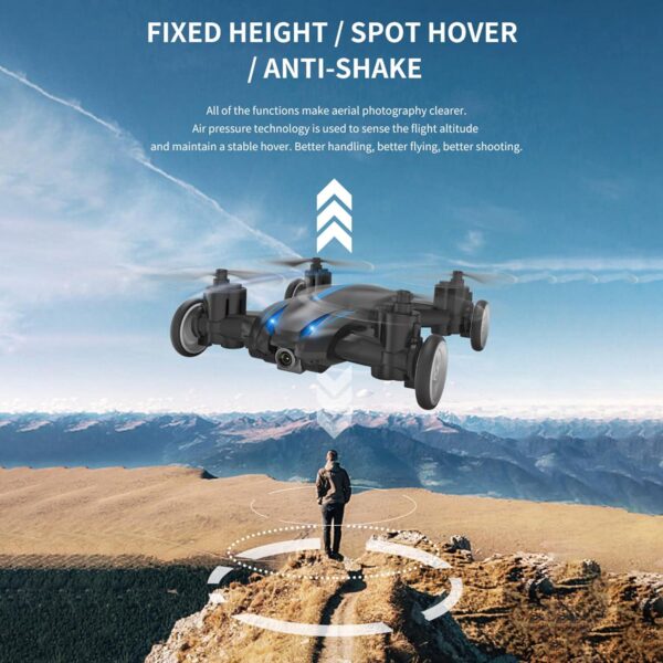 GoolRC Mini Drone for Kids, with Camera Adults, 4K HD 2 In 1 Quadcopter Land Fly Mode, LED Lights, Auto Hovering, 3D Flips, Headless APP Control, Speed Adjustment (Yellow) - Image 7