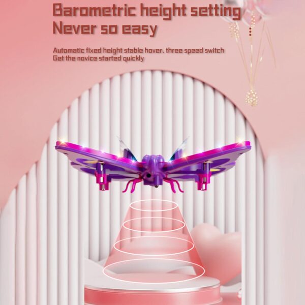 GoolRC Mini Drone for Beginners, 2.4GHz Butterfly Quadcopter with 3D Flip, Gravity Sensing, Headless Mode, Altitude Hold, LED Light, 2 Batteries, Ideal Gift Boys and Girls - Image 7