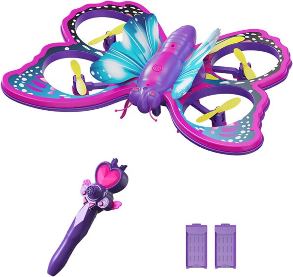 GoolRC Mini Drone for Beginners, 2.4GHz Butterfly Quadcopter with 3D Flip, Gravity Sensing, Headless Mode, Altitude Hold, LED Light, 2 Batteries, Ideal Gift Boys and Girls