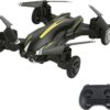 GoolRC Mini Drone for Kids, with Camera Adults, 4K HD 2 In 1 Quadcopter Land Fly Mode, LED Lights, Auto Hovering, 3D Flips, Headless APP Control, Speed Adjustment (Yellow)