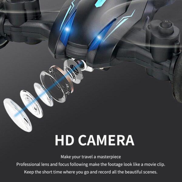 GoolRC Mini Drone for Kids, with Camera Adults, 4K HD 2 In 1 Quadcopter Land Fly Mode, LED Lights, Auto Hovering, 3D Flips, Headless APP Control, Speed Adjustment (Yellow) - Image 3