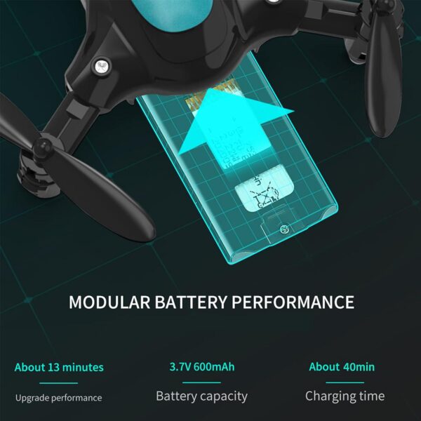 GoolRC CS02 Mini Drone: 480P Camera, WiFi FPV, Foldable, 360° Flip, Altitude Hold, 3 Batteries - Image 8