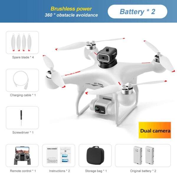 GoolRC S116 Drone: 4K Camera, Obstacle Avoidance, Optical Flow, Trajectory Flight, Brushless Motor, 2 Batteries - Image 9