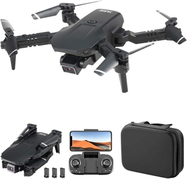 GoolRC S68 Drone with Camera, 4K HD WiFi FPV Mini for Kids and Adults, Foldable Quadcopter Gravity Sensor Control, 3D Flips, Headless Mode, Altitude Hold, Storage Bag 3 Batteries