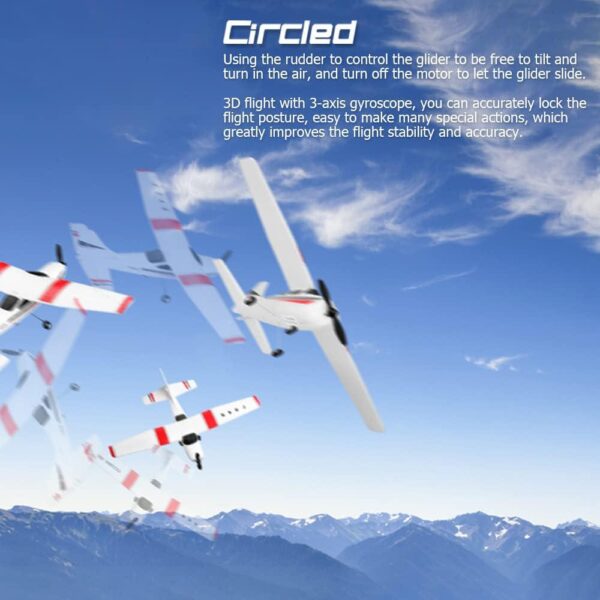 GoolRC WLtoys F949S Airplane, 2.4Ghz 3CH Plane with Gyroscope, EPP Remote Control Easy Fly Aircraft 3 Batteries for Beginners Kids and Adults - Image 5