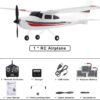 GoolRC WLtoys F949S Airplane, 2.4Ghz 3CH Plane with Gyroscope, EPP Remote Control Easy Fly Aircraft 3 Batteries for Beginners Kids and Adults - Image 9