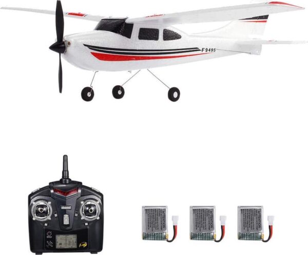 GoolRC WLtoys F949S Airplane, 2.4Ghz 3CH Plane with Gyroscope, EPP Remote Control Easy Fly Aircraft 3 Batteries for Beginners Kids and Adults
