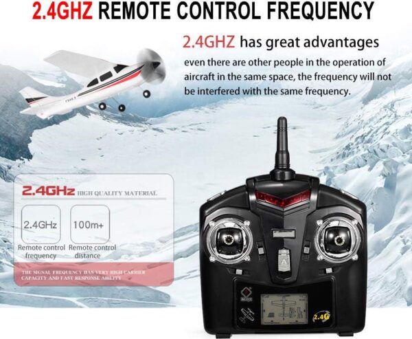 GoolRC WLtoys F949S Airplane, 2.4Ghz 3CH Plane with Gyroscope, EPP Remote Control Easy Fly Aircraft 3 Batteries for Beginners Kids and Adults - Image 7