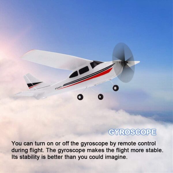 GoolRC WLtoys F949S Airplane, 2.4Ghz 3CH Plane with Gyroscope, EPP Remote Control Easy Fly Aircraft 3 Batteries for Beginners Kids and Adults - Image 4