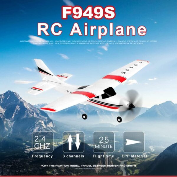 GoolRC WLtoys F949S Airplane, 2.4Ghz 3CH Plane with Gyroscope, EPP Remote Control Easy Fly Aircraft 3 Batteries for Beginners Kids and Adults - Image 2