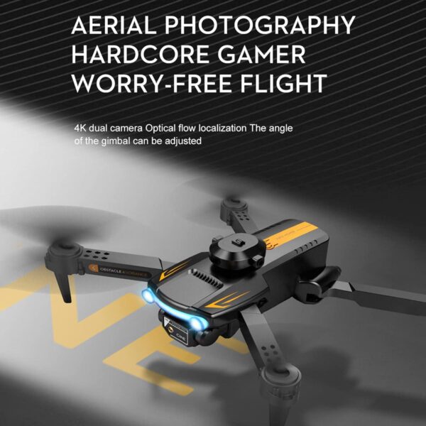 GoolRC XT2 Drone with Camera for Adults, 4K HD FPV Mini Kids Optical Flow Positioning, Qudcopter Obstacle Avoidance, 3D Flips, Altitude Hold, Headless Mode, 2 Batteries (Black) - Image 3