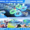HASAKEE Drone with 1080P HD Camera: FPV, Bright LED, Full Protection, 2 Batteries, Easy Play - Image 2