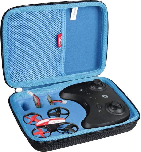 Hermitshell Hard Travel Case for Holy Stone HS210 Mini Drone RC Quadcopter (Black+Blue)