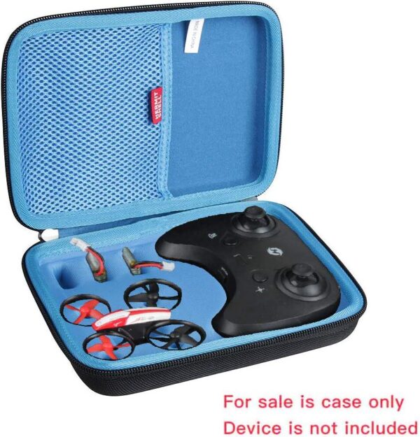 Hermitshell Hard Travel Case for Holy Stone HS210 Mini Drone RC Quadcopter (Black+Blue) - Image 2