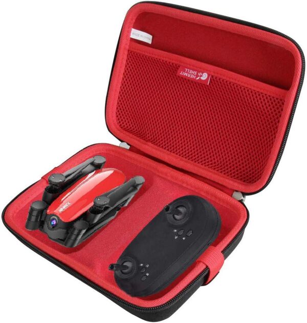 Hermitshell Travel Case for SIMREX X900 Drone Optical Flow Positioning RC Quadcopter (Black+Red)