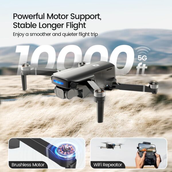 Holy Stone 249g GPS Drone: 4K Camera for Adults, RC FPV Foldable Quadcopter, 3 Batteries - Image 3