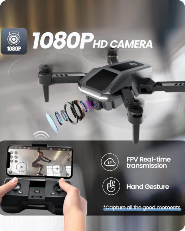 Holy Stone HS430: 1080P HD Camera Drone, WiFi FPV Live Video, Circle Fly, Throw & Go, Toys for Adults Beginners - Image 2