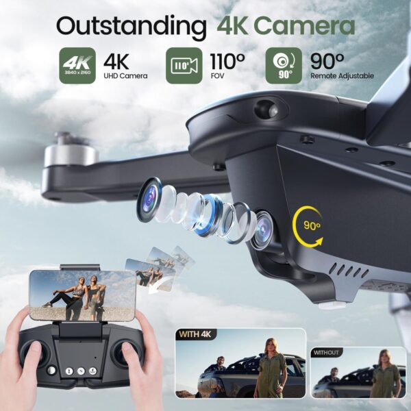 Holy Stone HS175D: GPS Drone with 4K Camera for Adults, Auto Return, Follow Me, Brushless Motor - Image 2
