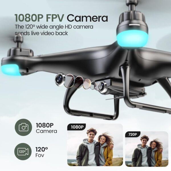 Holy Stone HS110D: FPV RC Drone with 1080P HD Camera, WiFi, Gravity Sensor, 2 Batteries - Image 2