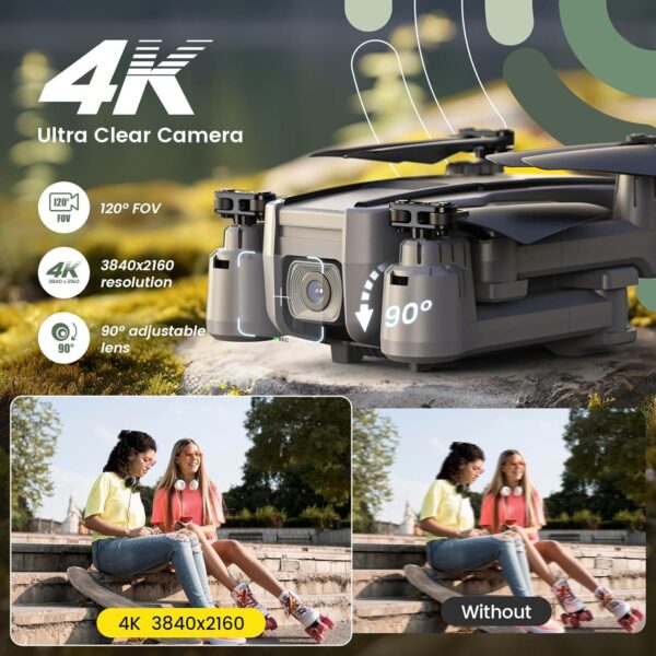 Holy Stone HS440D: 4K UHD Camera Drone for Adults, GPS, Auto Return, Follow Me, Waypoints - Image 2