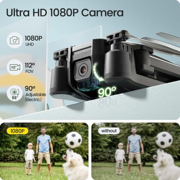 Holy Stone HS440: Foldable FPV Drone with 1080P WiFi Camera for Adult Beginners and Kids, Voice Gesture Control - Image 2