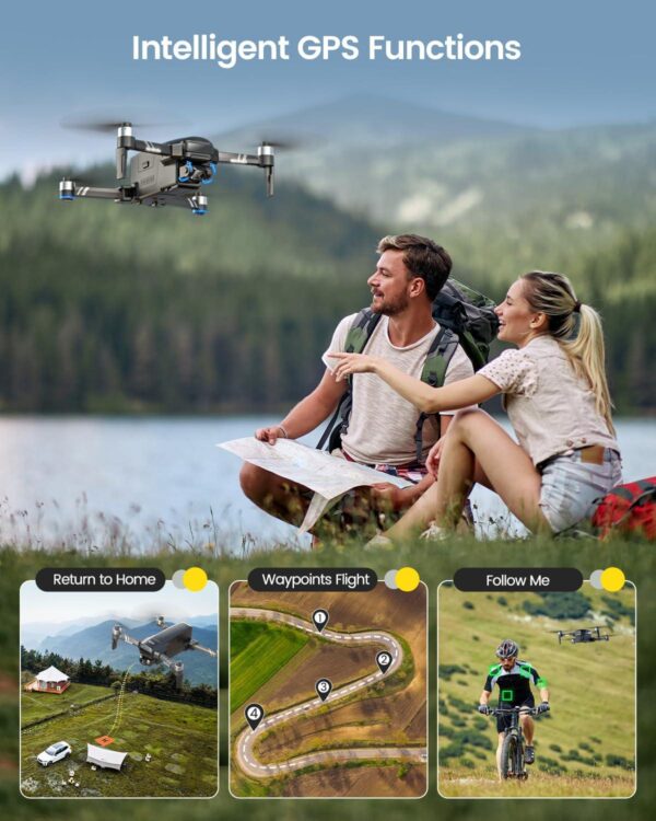 Holy Stone HS600: 4K EIS Camera Drone for Adults, 2-Axis Gimbal, 56-Min Flight, GPS - Image 6