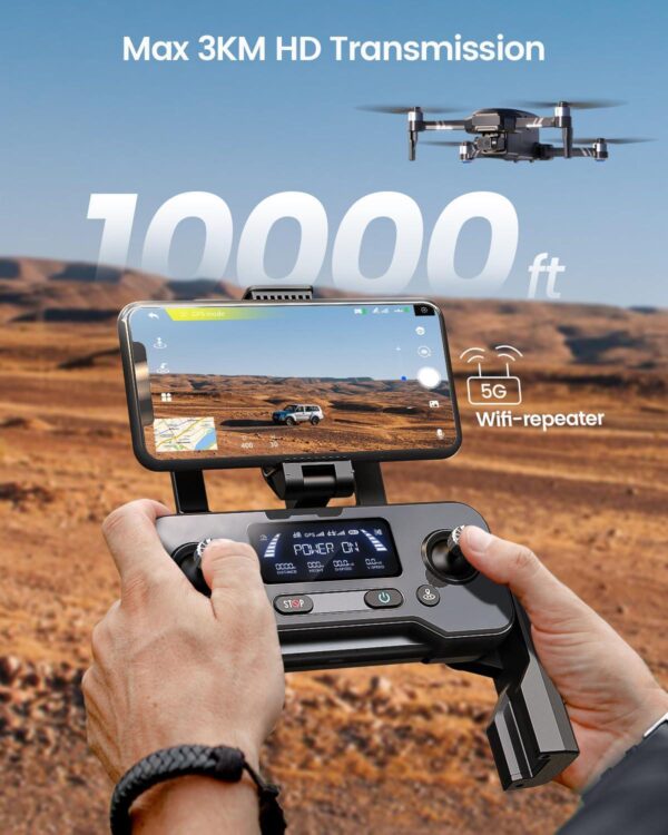 Holy Stone HS600: 4K EIS Camera Drone for Adults, 2-Axis Gimbal, 56-Min Flight, GPS - Image 4