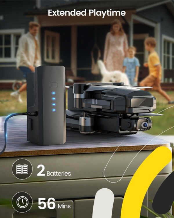 Holy Stone HS600: 4K EIS Camera Drone for Adults, 2-Axis Gimbal, 56-Min Flight, GPS - Image 5