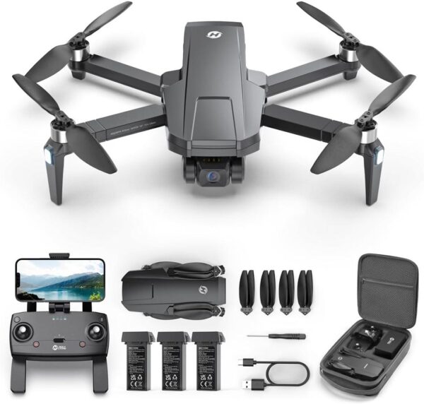 Holy Stone HS720R: 4K Camera Drone for Adults, 3 Batteries, GPS, EIS, 10000 Feet Transmission