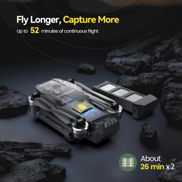 Holy Stone HS720: 4K UHD Camera Drone for Adults, FAA Remote ID Compliant, 52 Minutes Flight - Image 3