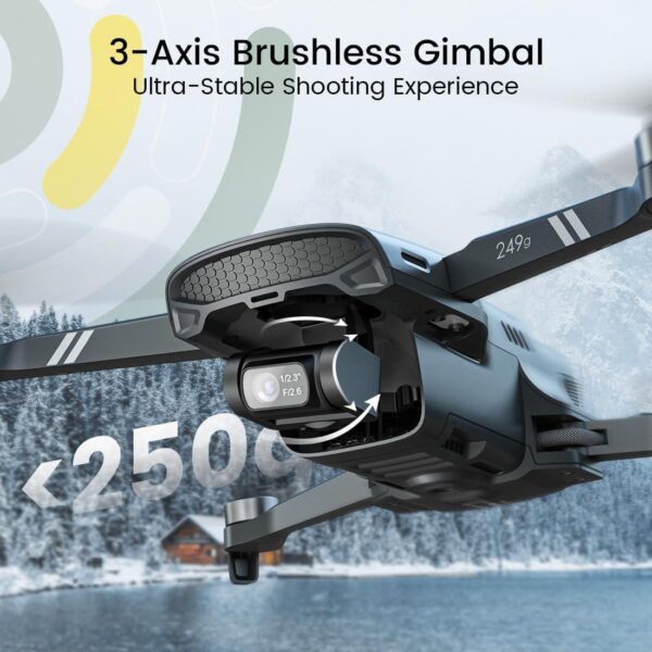Holy Stone HS900: 4K Camera Drone for Adults, 249g Lightweight, GPS, 3-Axis Brushless Gimbal - Image 2