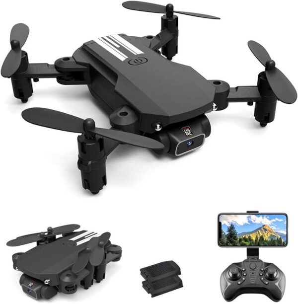 Mini Drone for Kids and Adults, GoolRC LS-MIN Quadcopter with 4K Camera, 360° Flip, Gesture Photo/Video, Track Flight, Altitude Hold, Headless Mode, Include 2 Batteries (Black)