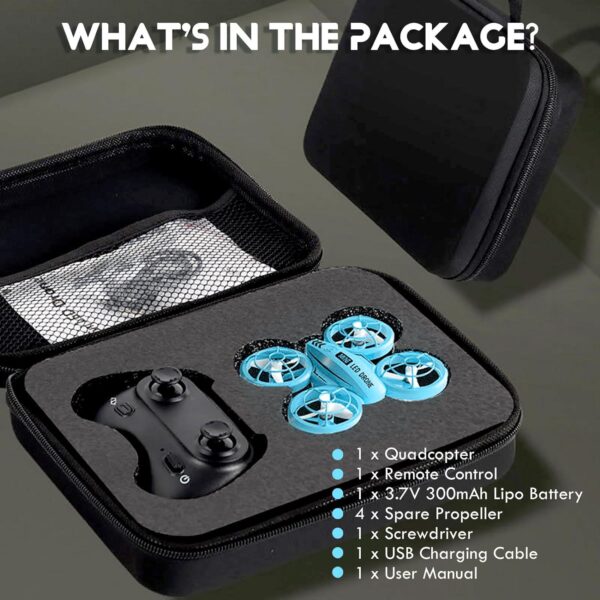 Colorful LED Mini Drone for Kids: Headless Mode, 360 Flips, Altitude Hold, Propeller Protection - Image 7