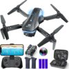 Foldable Mini Drone with 1080P HD Camera: 90° Adjustable Lens, Gesture Selfie, Altitude Hold, 360° Flip