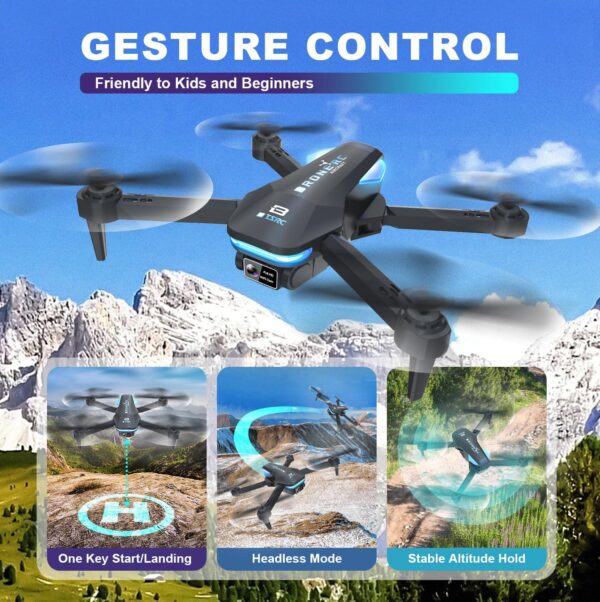 Foldable Mini Drone with 1080P HD Camera: 90° Adjustable Lens, Gesture Selfie, Altitude Hold, 360° Flip - Image 5