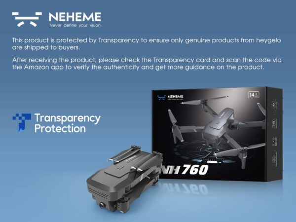 NEHEME NH760: 1080P HD Camera Drone for Adults & Beginners - Foldable, WiFi FPV, Altitude Hold - Image 9