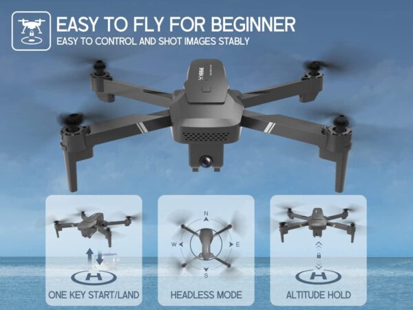 NEHEME NH760: 1080P HD Camera Drone for Adults & Beginners - Foldable, WiFi FPV, Altitude Hold - Image 3