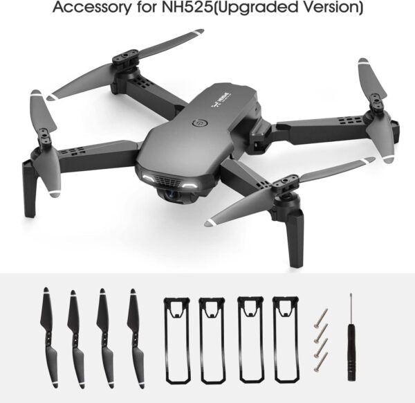 NEHEME NH525/NH525 Plus Drone Accessory Kit: Propeller Guards, Spare Blades, Screws, Screwdriver - Image 2