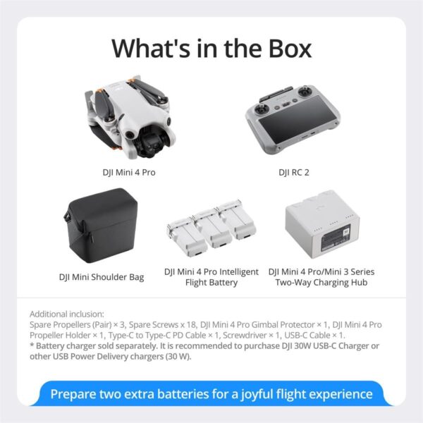 DJI Mini 4 Pro Drone Fly More Combo: Bundle with 4 Care Refresh 2-Year Plans, 20 Landing Pad Strobe Lights - Image 4