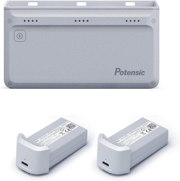 Potensic Atom Parallel Charging Hub with 2 Smart Batteries and 1 Super Quick Charge Adapter, Only for Series