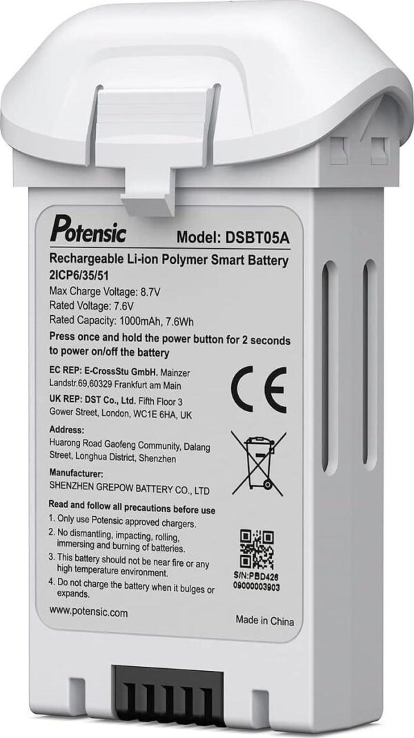 Potensic Drone Battery for P5 White 4K Camera
