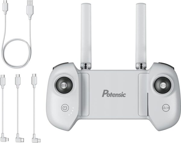 Potensic Remote Controller for Atom 3 Axis Gimbal Drone Only, Lightweight with 1 USB Charging Cable and 3 OTG Cables
