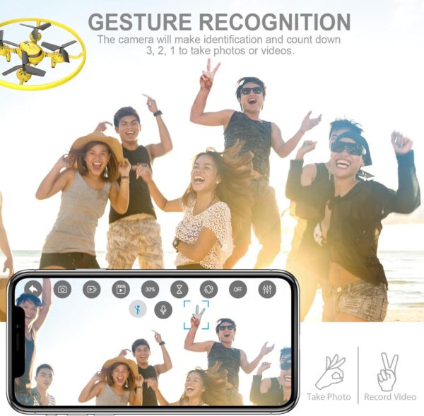 Q8 FPV Drone: 1080P Camera, Altitude Hold, Gravity Sensor, Yellow Light, RC, Gifts for Kids - Image 5