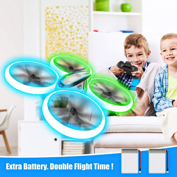 Q9s Kids Drone: Altitude Hold, Headless Mode, Blue/Green Lights, Full Protection, 2 Batteries - Image 4